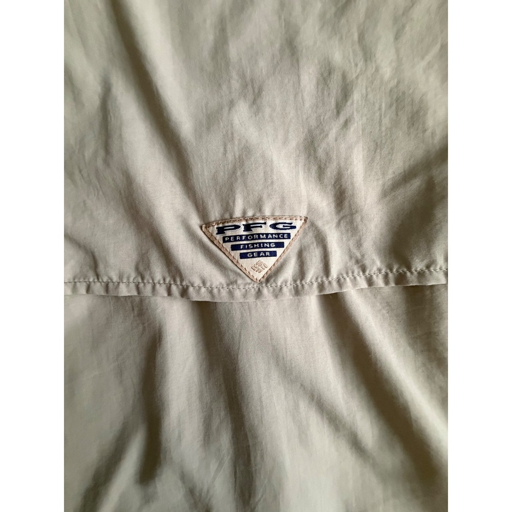 Columbia PFG Bahama II Long Sleeve Fishing Shirt Tan Sz XL- EUC- FM7048 - Picture 10 of 14